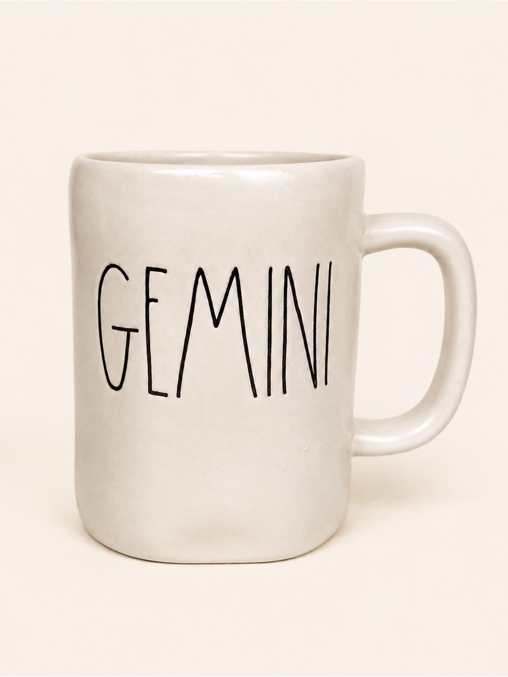 Rae Dunn Gemini Zodiac Mug White Gold Constellation Artisan Collection